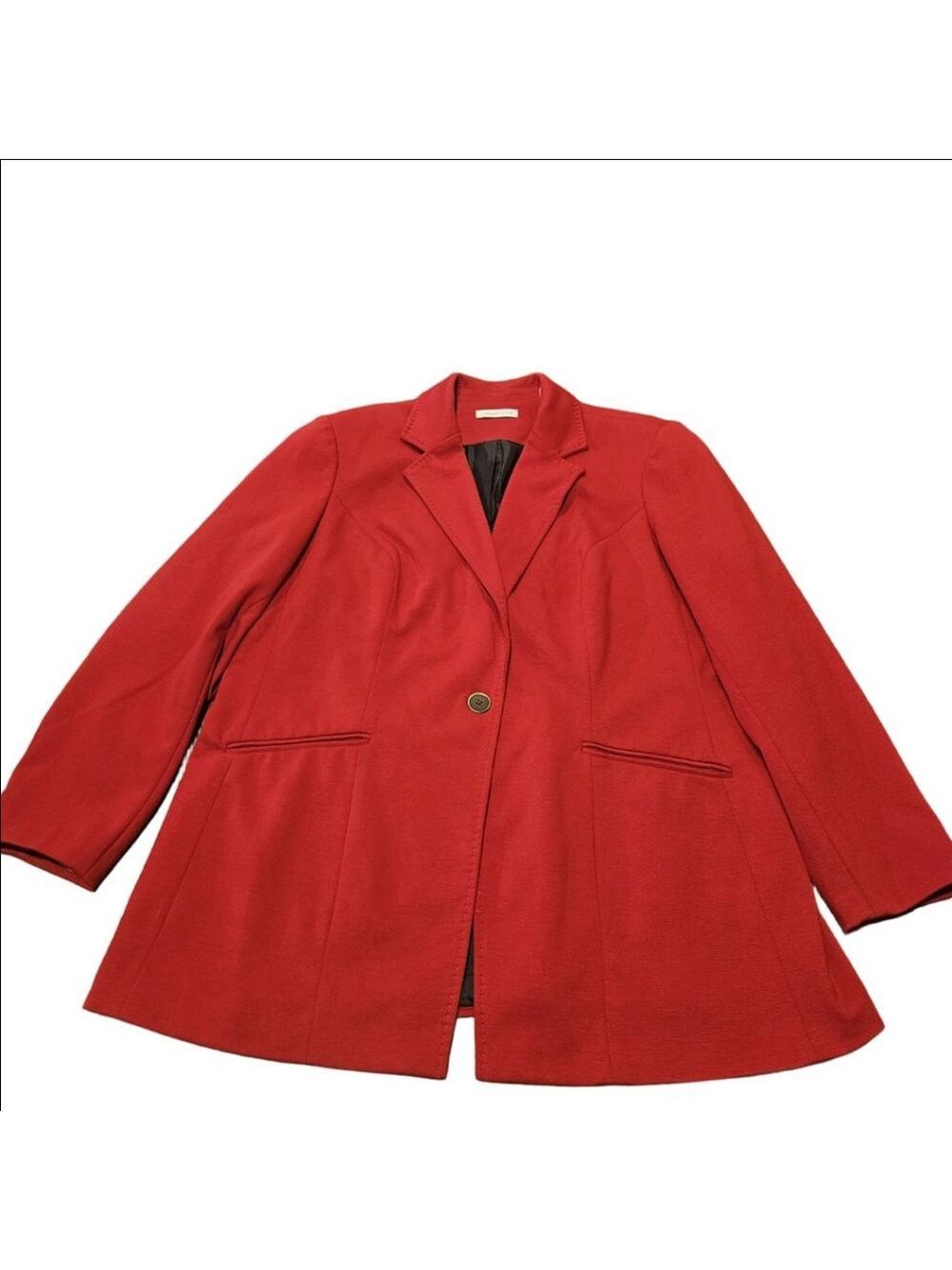 Women's Coldwater Creek Red Blazer Plus Size 20 with Black Lining